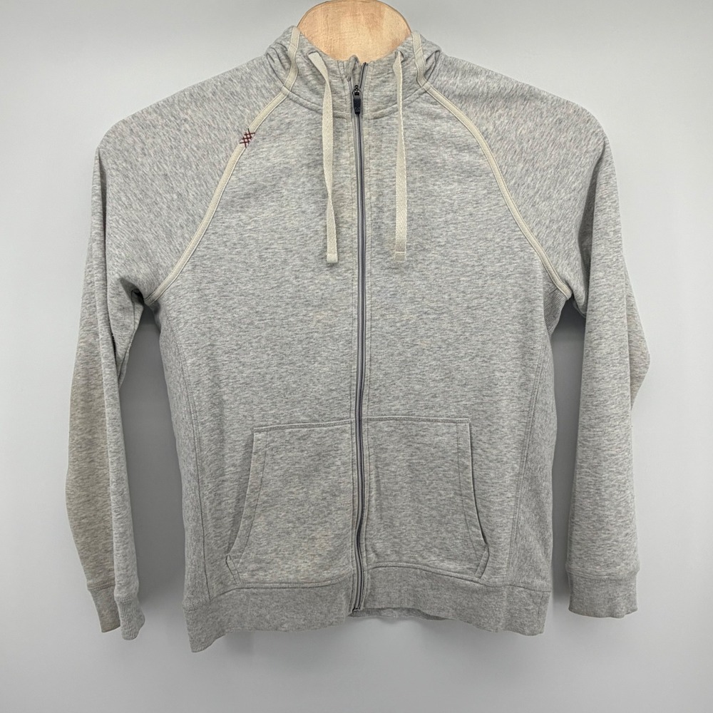 Rhone Full Zip Hoodie Mens Medium Gray Raglan Sleeve Athletic Gym Sweatshirt M